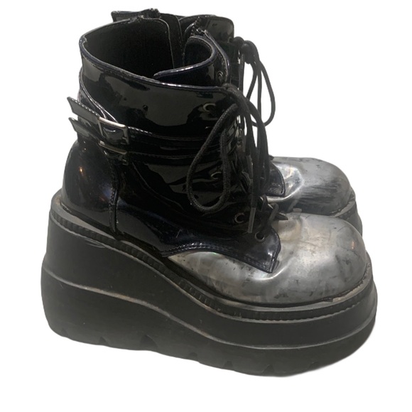 Demonia Shoes - Demonia Shaker 52 Goth Platform Shoes